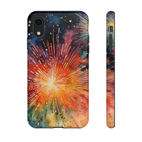 Summer Fireworks in Watercolor - Impact Resistant Phone Case